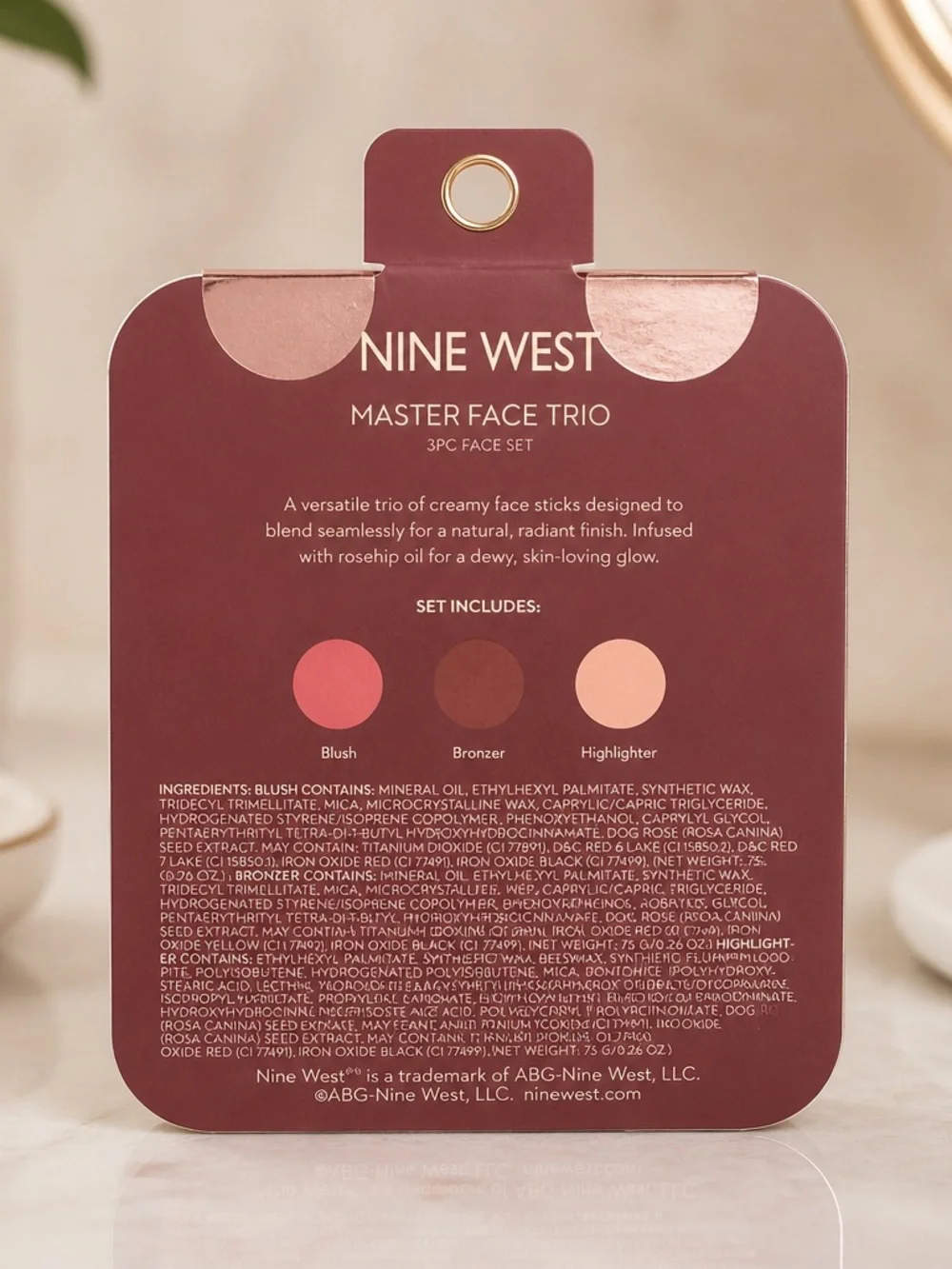 Nine West Master Face Trio Blush Bronzer Highlighter Stick Set NWT